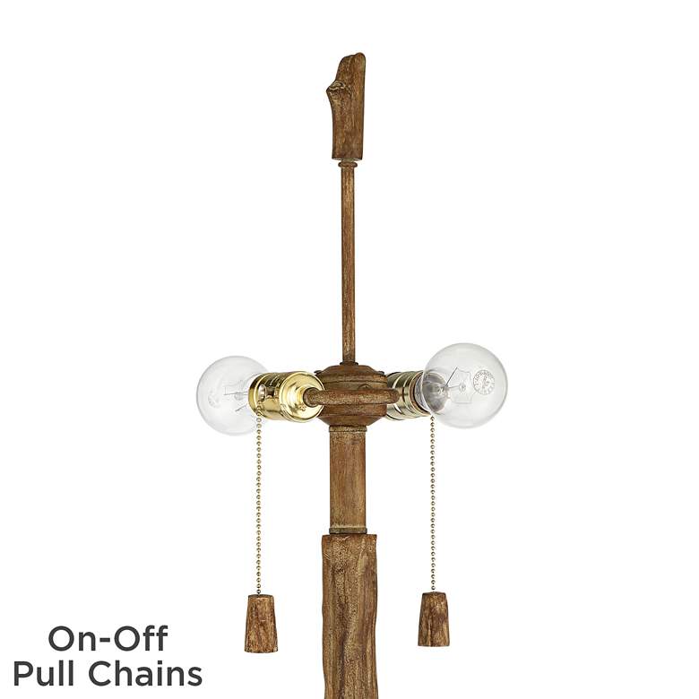 Image 6 Barnes and Ivy Forrest Sequoia Tree 61" Wicker Shade Rustic Floor Lamp more views