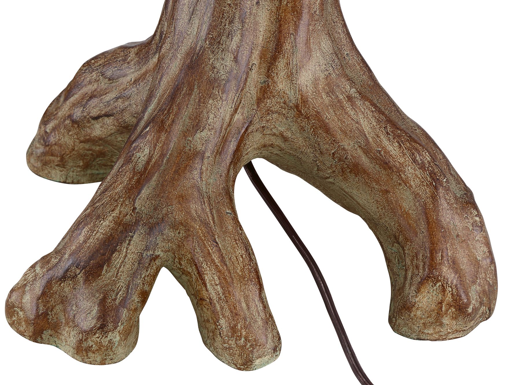 Barnes and Ivy Forrest Sequoia Tree 61" Wicker Shade Rustic Floor Lamp in scene