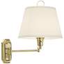 5_Barnes and Ivy Fredericks Traditional Brass Plug-In Wall Lamps Set of 2 more views