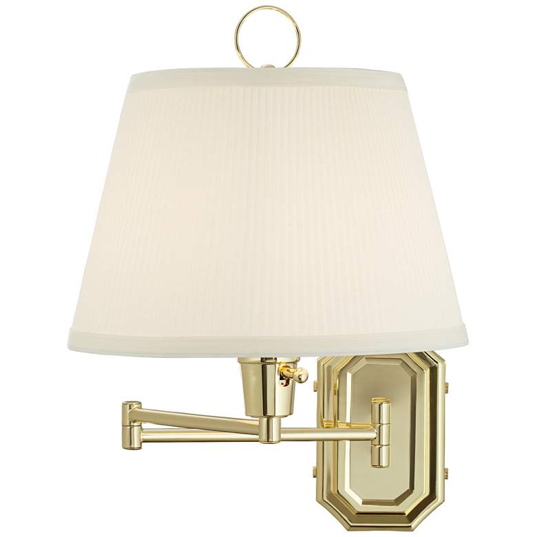 Image 6 Barnes and Ivy Fredericks Traditional Brass Plug-In Wall Lamps Set of 2 more views