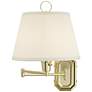 6_Barnes and Ivy Fredericks Traditional Brass Plug-In Wall Lamps Set of 2 more views