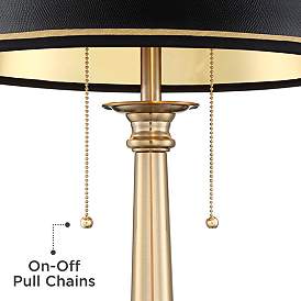 Image4 of Barnes and Ivy Georgetown 28 1/2" Brass Traditional Lamp with USB Port more views