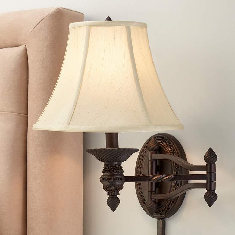 Image 6 Barnes and Ivy Godia Bronze Plug-In Swing Arm Wall Lamps Set of 2 more views