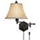 Barnes and Ivy Godia Swing Arm Plug-In Wall Lamp with Dimmer