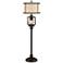 Barnes and Ivy Henson 63" Rustic Lantern Floor Lamp with Night Light