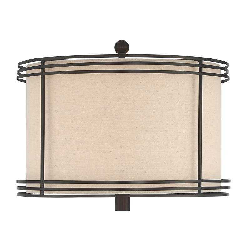 Image 3 Barnes and Ivy Henson 63" Rustic Lantern Floor Lamp with Night Light more views