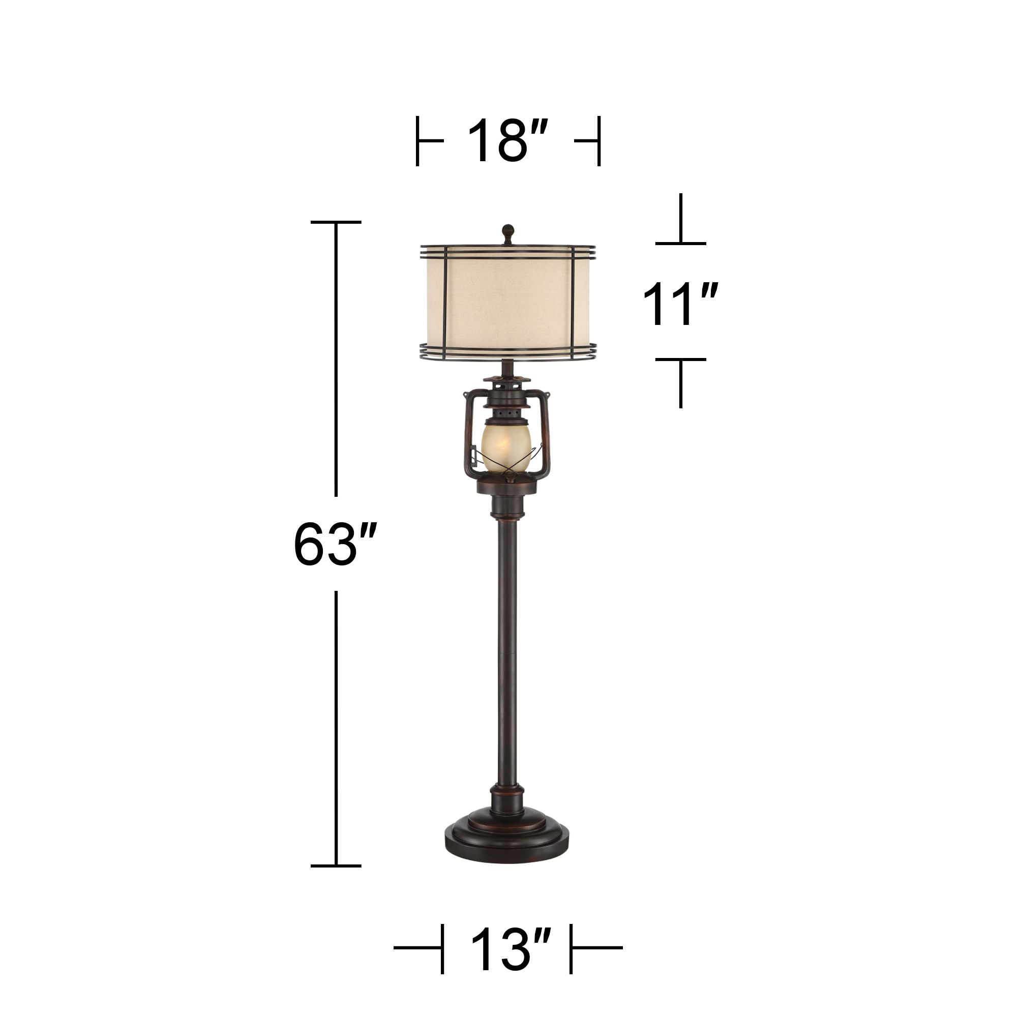 Watch A Video About the Henson Bronze Finish Rustic Lantern Floor Lamp with Night Light