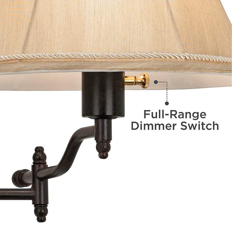 Image 3 Barnes and Ivy Hexagon Swing Arm Plug-In Wall Lamp with Dimmer more views