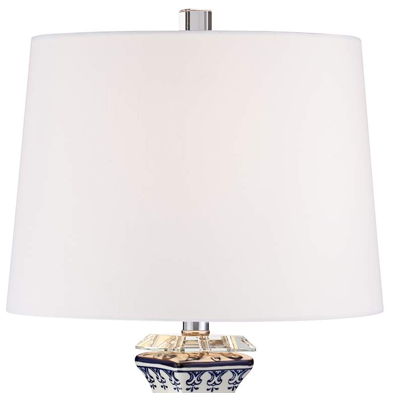 Image 5 Barnes and Ivy Iris 28 inch Blue and White Porcelain Table Lamps Set of 2 more views