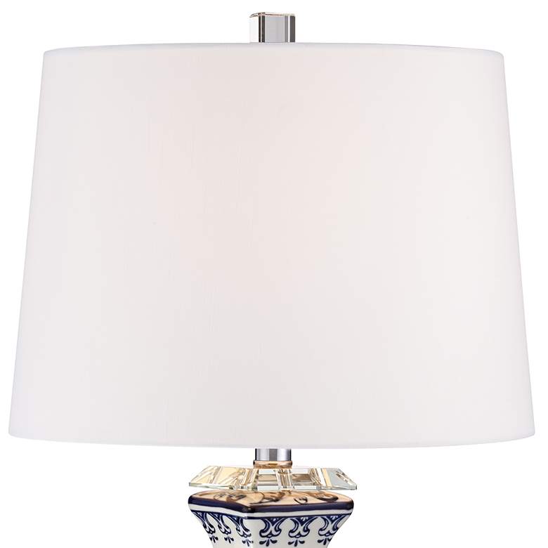 Image 5 Barnes and Ivy Iris 28" Blue and White Porcelain Table Lamps Set of 2 more views
