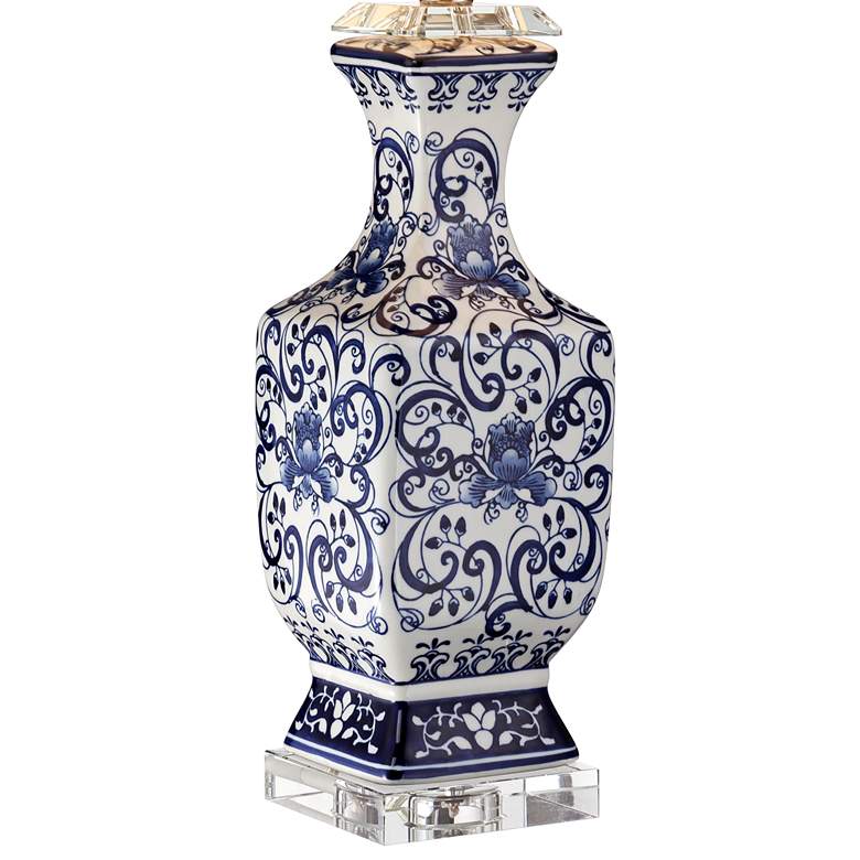 Image 6 Barnes and Ivy Iris 28" Blue and White Porcelain Table Lamps Set of 2 more views