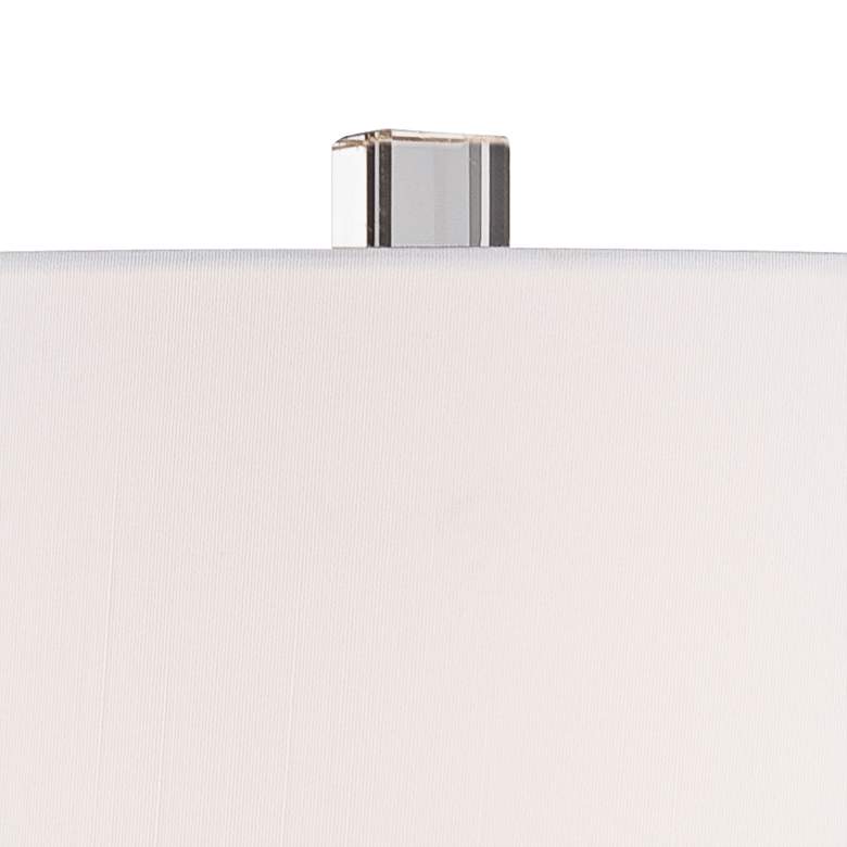 Image 3 Barnes and Ivy Iris 28" Blue White Porcelain Lamp with USB Dimmer more views