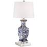 1_Barnes and Ivy Iris 28" Traditional Ceramic Lamp with Marble Riser