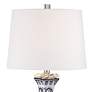 3_Barnes and Ivy Iris 28" Traditional Ceramic Lamp with Marble Riser more views