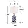 7_Barnes and Ivy Iris 28" Traditional Ceramic Lamp with Marble Riser more views