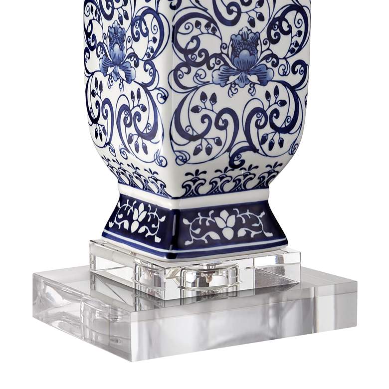 Image 6 Barnes and Ivy Iris 29 1/2" Porcelain Lamp with Square Acrylic Riser more views