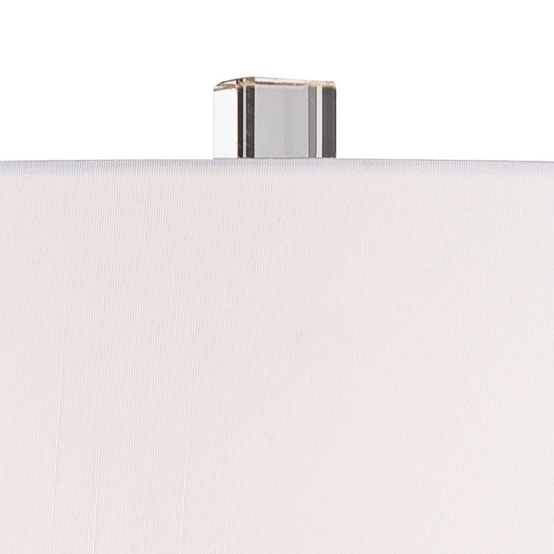 Image 4 Barnes and Ivy Iris Blue and White Porcelain Table Lamp with Dimmer more views