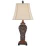 Barnes and Ivy Leafwork 29 1/4" Bronze Vase Table Lamps Set of 2