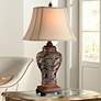 2_Barnes and Ivy Leafwork 32 1/2" Bronze Vase Table Lamp with USB Dimmer