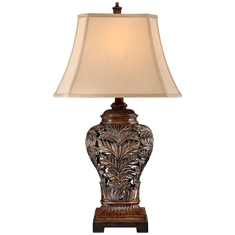 Image 5 Barnes and Ivy Leafwork 32 1/2 inch Rectangular Shade Traditional Lamp more views