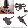 Barnes and Ivy Leafwork Bronze Vase Table Lamp with USB Dimmer Cord