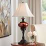 Barnes and Ivy Liam 38" Bronze and Tortoise Glass Traditional Lamp