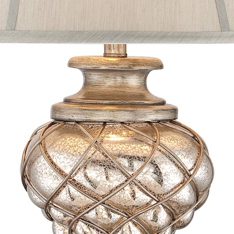 Image 6 Barnes and Ivy Luke 33 3/4" Glass Night Light Lamp with USB Dimmer more views