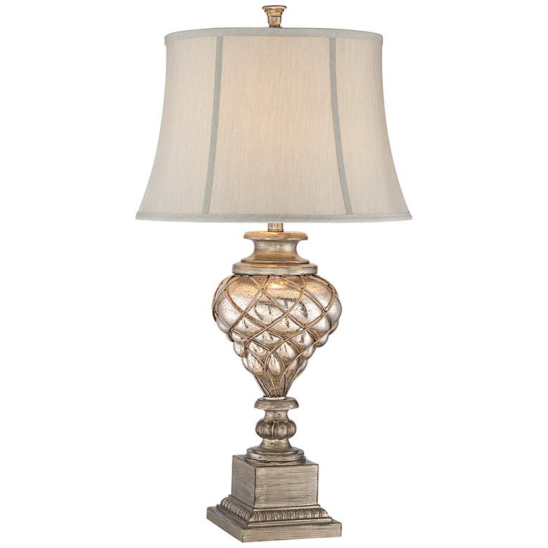 Image 3 Barnes and Ivy Luke Mercury Glass Table Lamp with LED Night Light