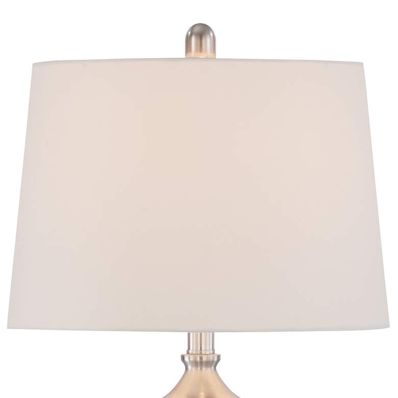 Image 6 Barnes and Ivy Mason Brushed Nickel 3-Piece Floor and Table Lamp Set more views