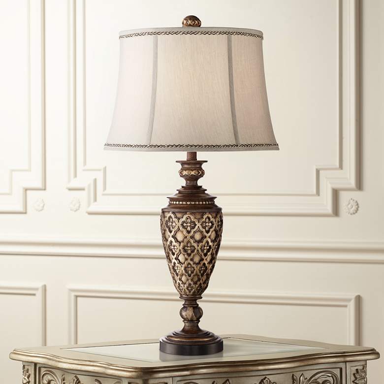 Image 1 Barnes and Ivy Nicole 32 inch Light Bronze Urn Traditional Table Lamp