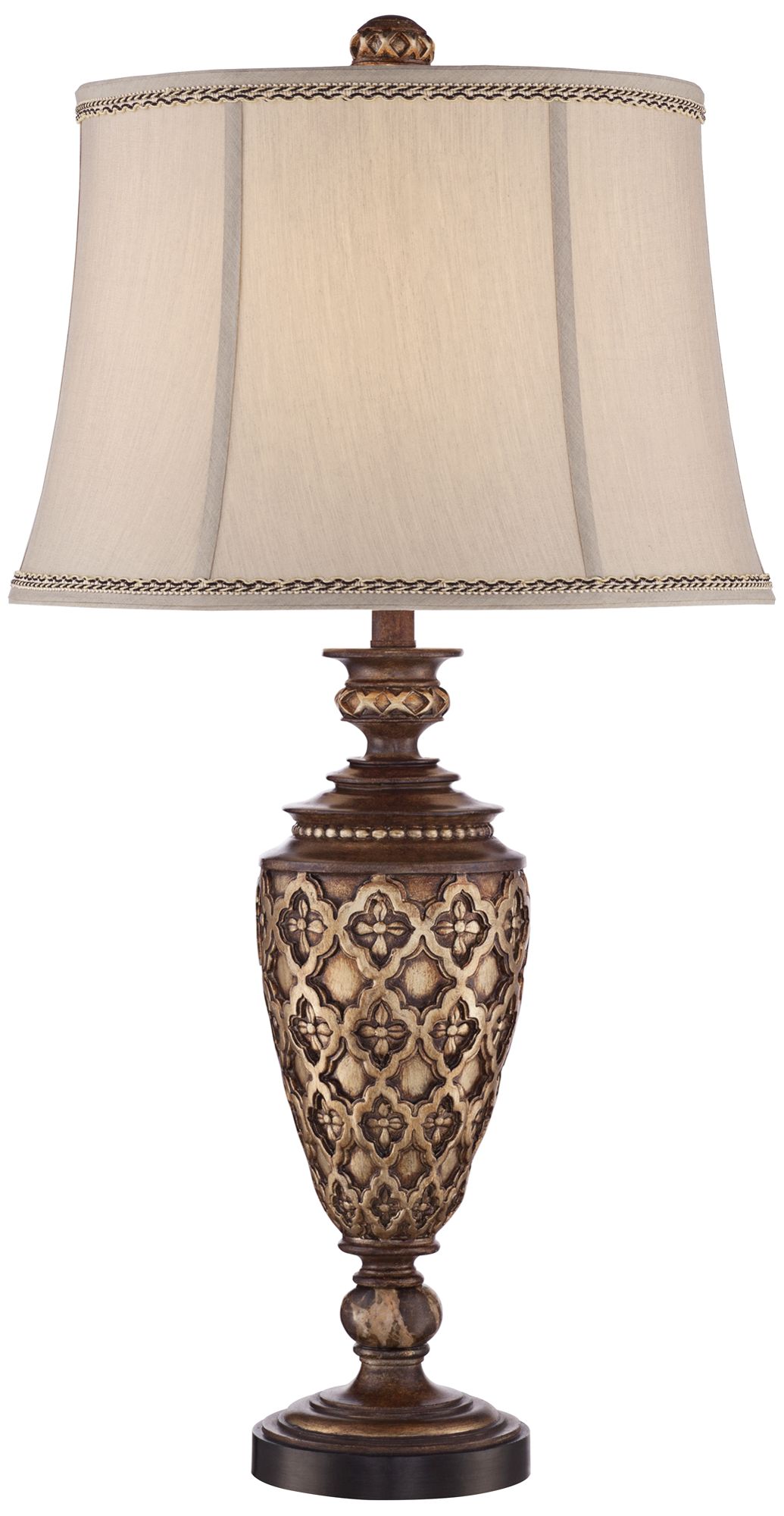 Barnes and Ivy Nicole Bronze Traditional Table Lamp with USB Cord Dimmer