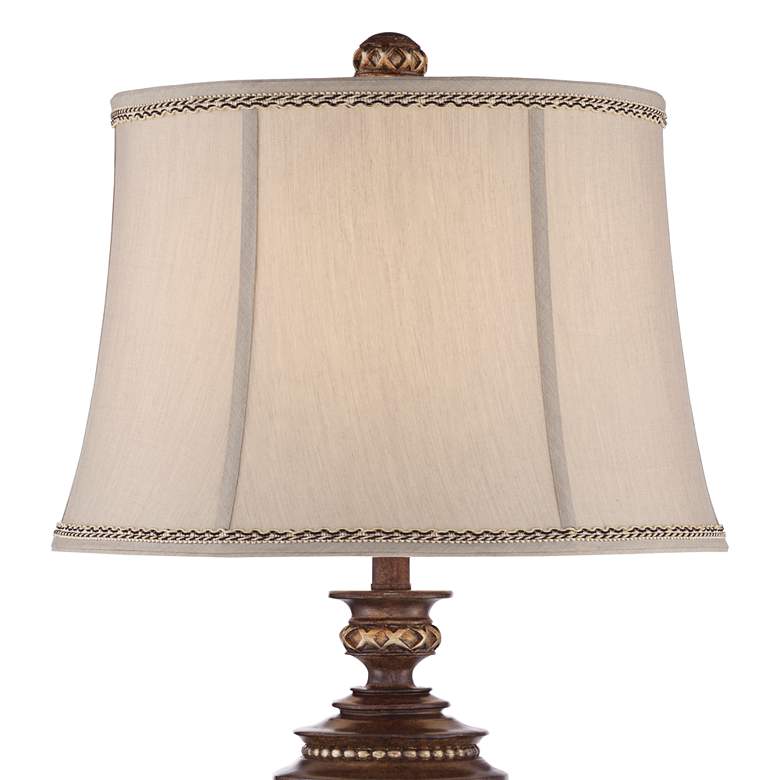 Image 3 Barnes and Ivy Nicole Bronze Traditional Table Lamp with USB Cord Dimmer more views