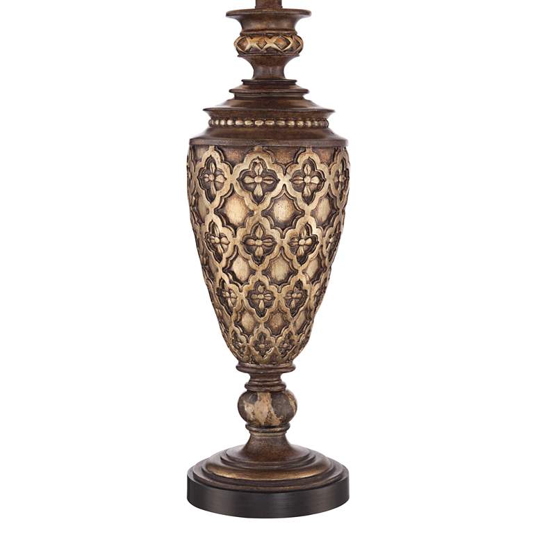 Image 4 Barnes and Ivy Nicole Bronze Traditional Table Lamp with USB Cord Dimmer more views