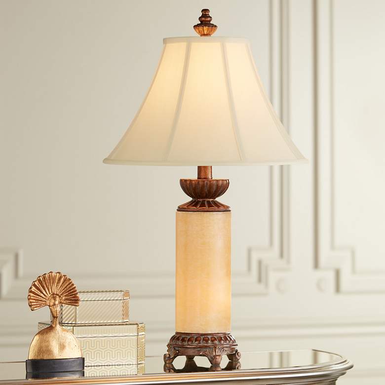 Image 1 Barnes and Ivy Onyx Stone 28 1/2" Night Light Table Lamp