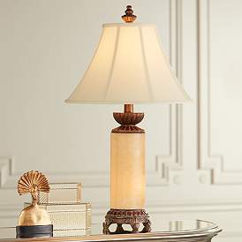 Image1 of Barnes and Ivy Onyx Stone 28 1/2" Night Light Table Lamp