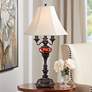 Barnes and Ivy Rhys 34" High 4-Light Tortoise Shell Glass Table Lamp