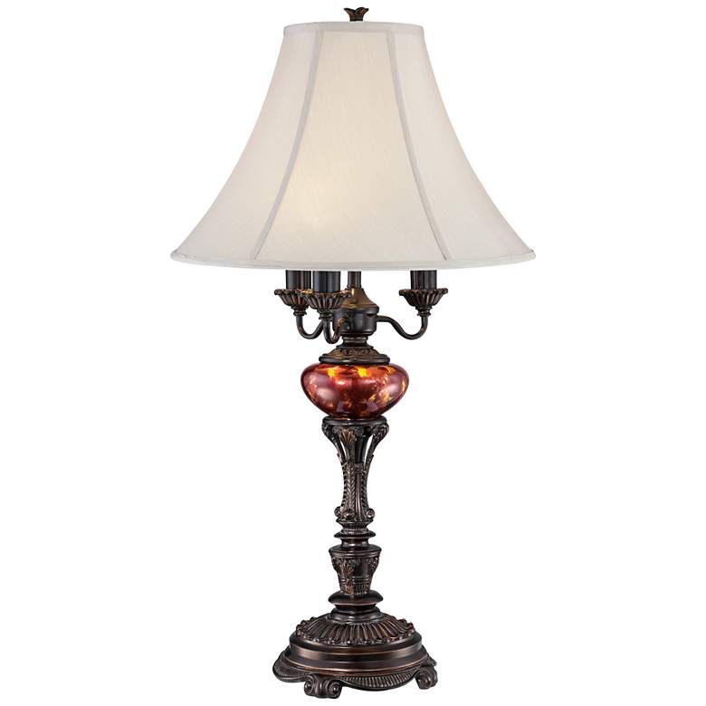 Image 7 Barnes and Ivy Rhys 34" High 4-Light Tortoise Shell Glass Table Lamp more views