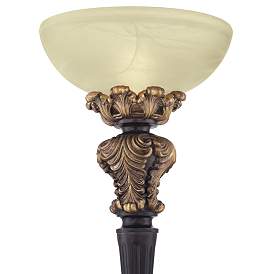 Image4 of Barnes and Ivy Rita 75" High Acanthus Leaf Torchiere Floor Lamp more views