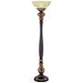 Barnes and Ivy Rita 75" High Acanthus Leaf Torchiere Floor Lamp
