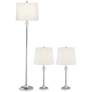 1_Barnes and Ivy Romley Chrome and Crystal 3-Piece Floor and Table Lamp Set