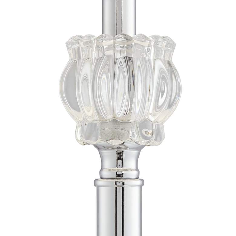 Image 2 Barnes and Ivy Romley Chrome and Crystal 3-Piece Floor and Table Lamp Set more views