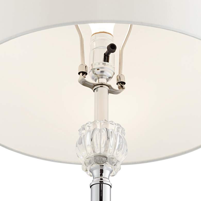 Image 4 Barnes and Ivy Romley Chrome and Crystal 3-Piece Floor and Table Lamp Set more views