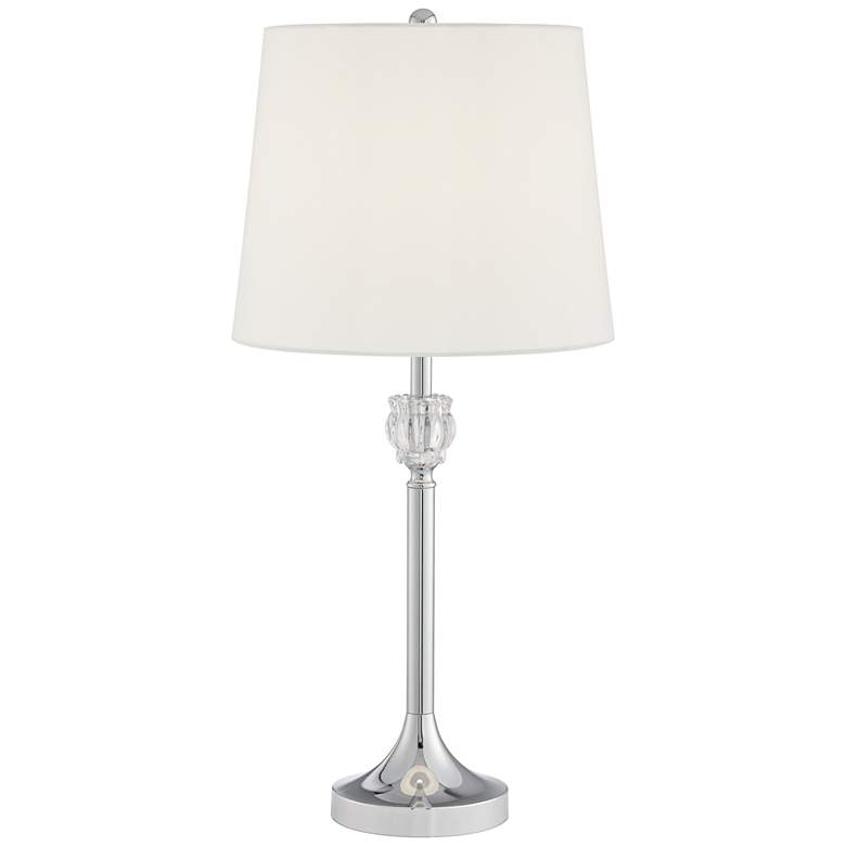 Image 5 Barnes and Ivy Romley Chrome and Crystal 3-Piece Floor and Table Lamp Set more views