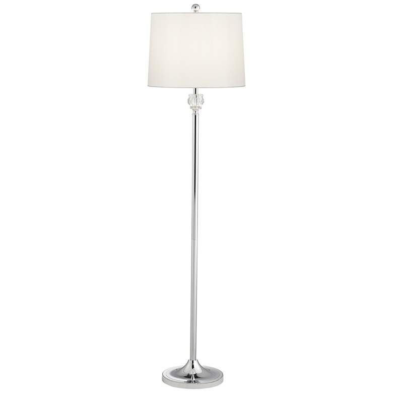 Image 6 Barnes and Ivy Romley Chrome and Crystal 3-Piece Floor and Table Lamp Set more views