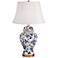 Barnes and Ivy Rose Vine 25" Blue White Ceramic Temple Jar Table Lamp