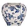 Barnes and Ivy Rose Vine 25" Blue White Ceramic Temple Jar Table Lamp