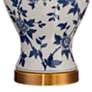 Barnes and Ivy Rose Vine 25" Blue White Ceramic Temple Jar Table Lamp