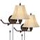 Barnes and Ivy Rosslyn Bronze Plug-In Swing Arm Wall Lamps Set of 2