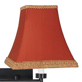 Image2 of Barnes and Ivy Rust Dimmable Espresso Finish Plug-in Swing Arm Lamp more views