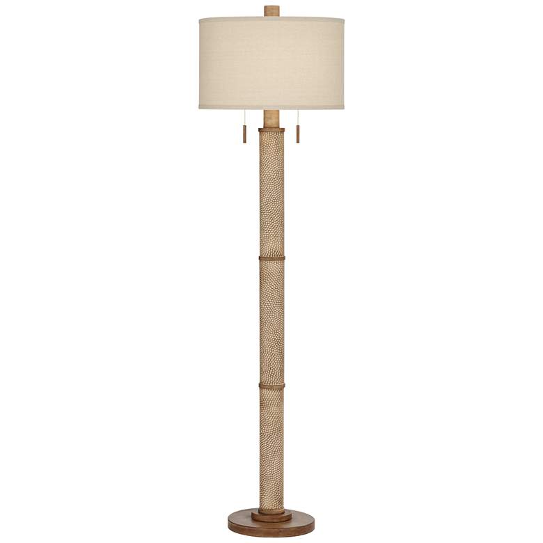 Image 2 Barnes and Ivy Santiago 65" High Hammered Finish Floor Lamp